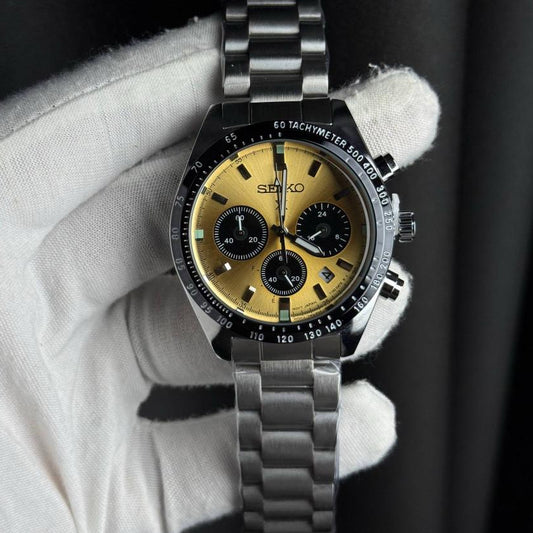Motorsport chronograph watch with steel bracelet – ZENO