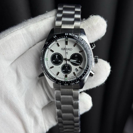 Motorsport chronograph watch with steel bracelet – ZENO