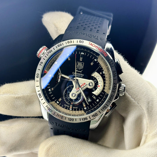 Dashboard racing chronograph watch in Arctic Black – ZENO